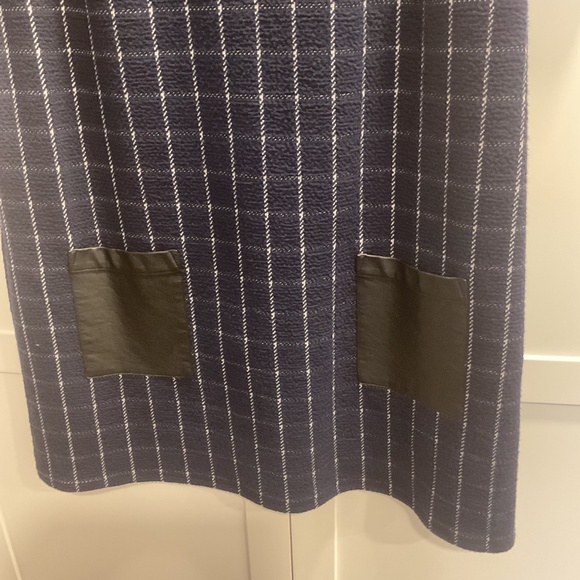 Dorothy Perkins London-Navy & white checked  boucle dress-US size 16 - Picture 2 of 4